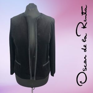 VTG 80's Oscar De La Renta Velvet Blazer Sz 12